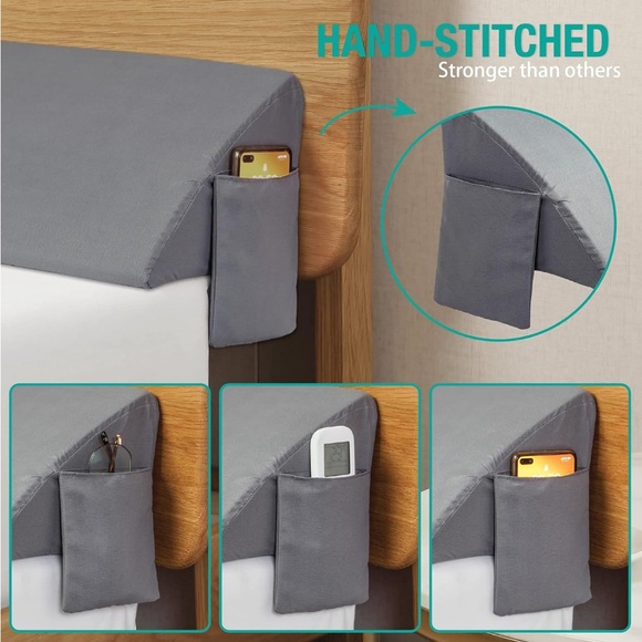 NWOT Headboard wedge pillow. King sized 76x10x6 - Picture 3 of 6